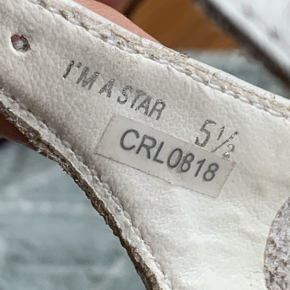 Kenneth Cole “I’m a Star” stacked wedge braided leather sandals - Picture 6 of 6